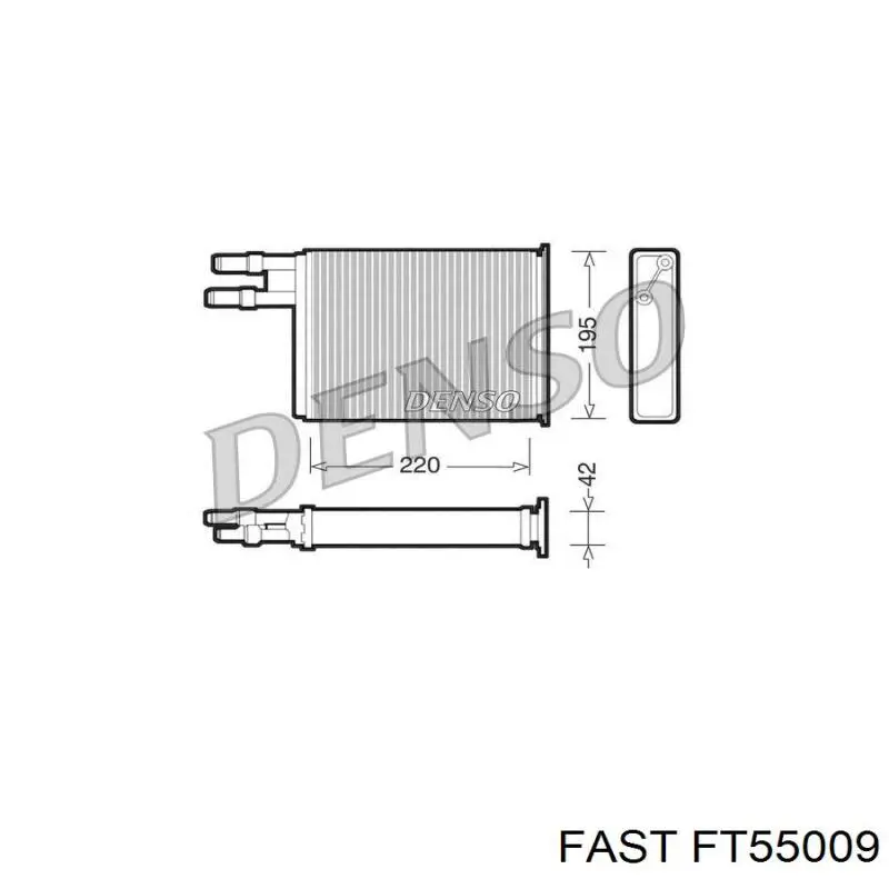 FT55009 Fast Радіатор опалювача салону