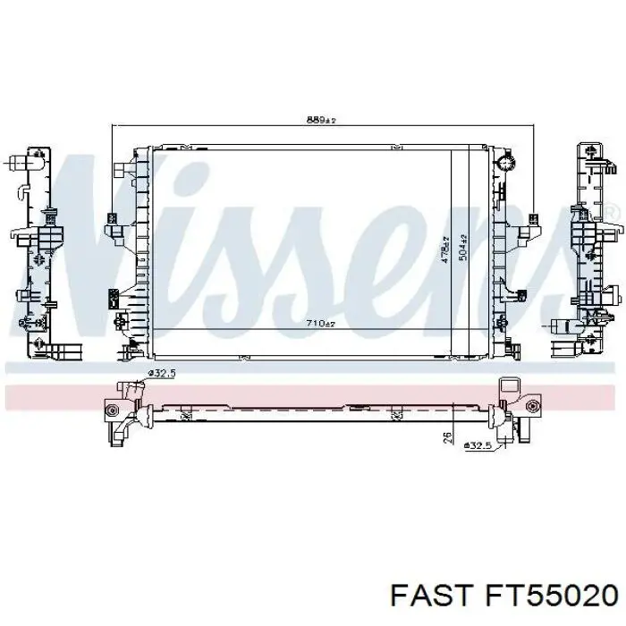 Радіатор основний AVA VN2462 ціна, від 171.73 USD