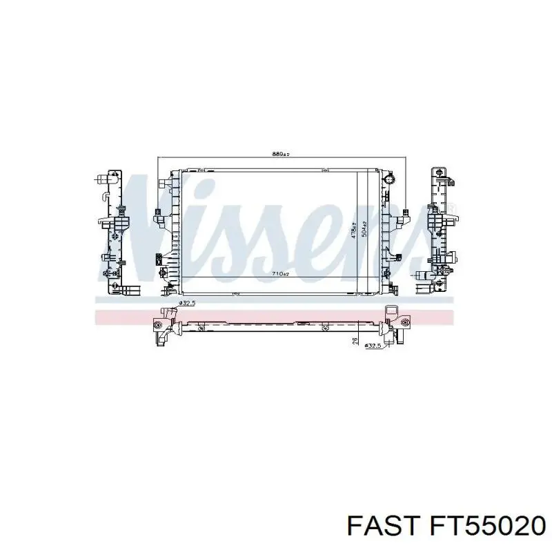 Радіатор основний Fast FT55020 ціна, від 159.05 USD