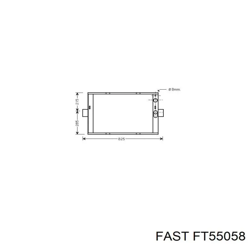 Купити FT55058 Fast Радіатор двигуна