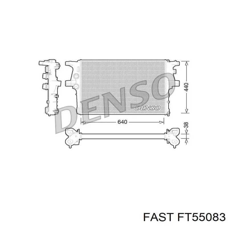 Радіатор охолодження двигуна FT55083 Fast