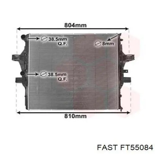 Радіатор основний Fast FT55084 ціна, від 175.39 USD