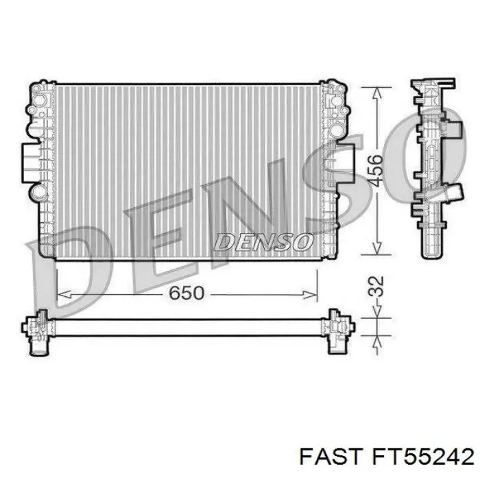 Радіатор основний Fast FT55242 ціна, від 59.50 USD