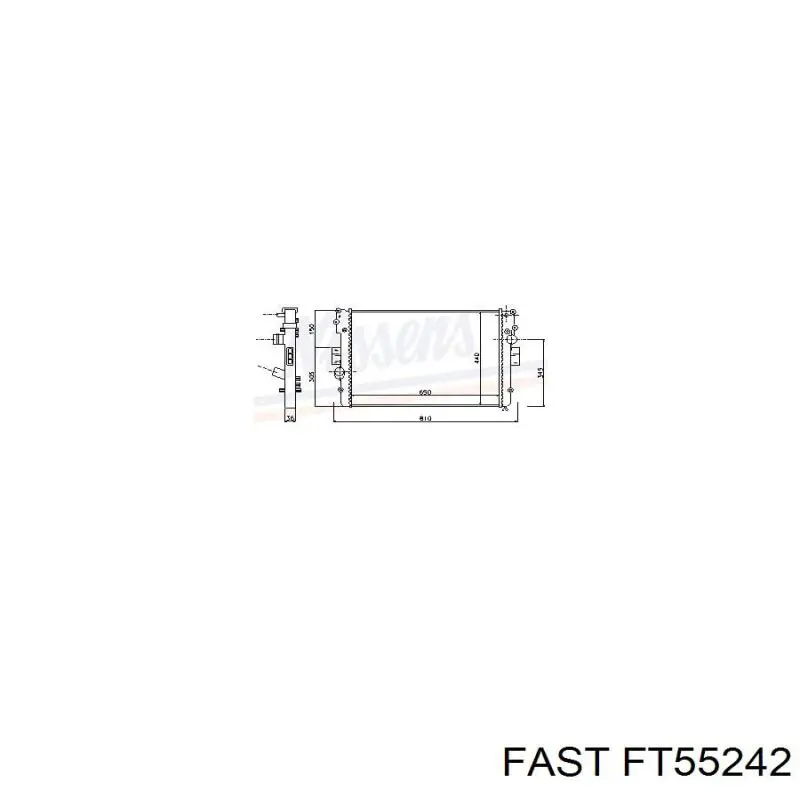 Радіатор охолодження двигуна FT55242 Fast