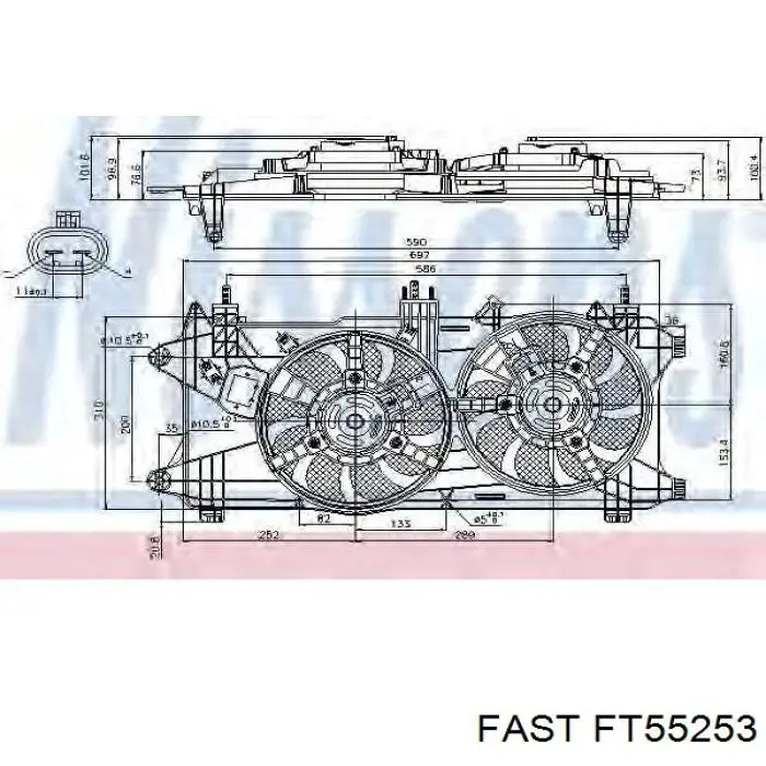 Радіатор основний Fast FT55253 ціна, від 63.42 USD