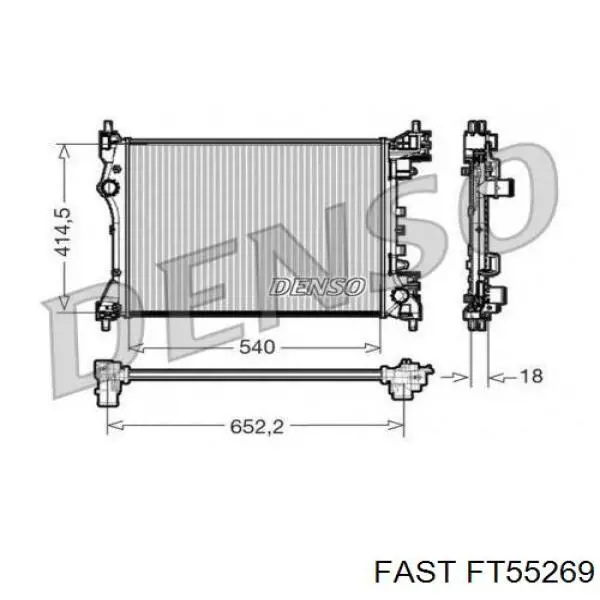 FT55269 Fast радіатор охолодження двигуна