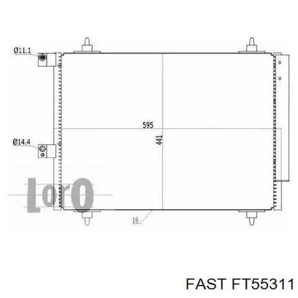 Радіатор кондиціонера FT55311 Fast