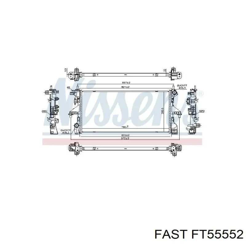 Радіатор основний Fast FT55552 ціна, від 130.06 USD