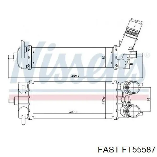 Система охолодження наддувочного повітря Nissens 961509 ціна, від 141.59 USD