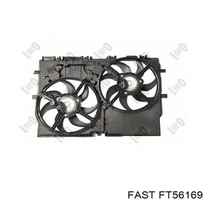Купити FT56169 Fast Дифузор радіатора охолодження, в зборі з двигуном і крильчаткою