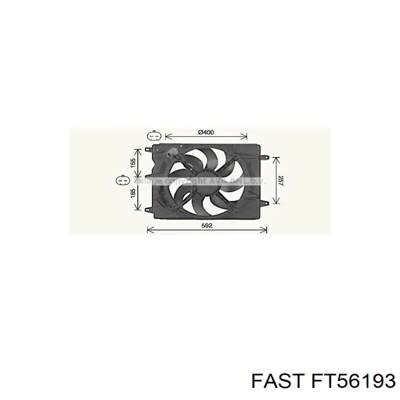 Купити 52015585 Fiat/Alfa/Lancia Дифузор радіатора охолодження, в зборі з двигуном і крильчаткою