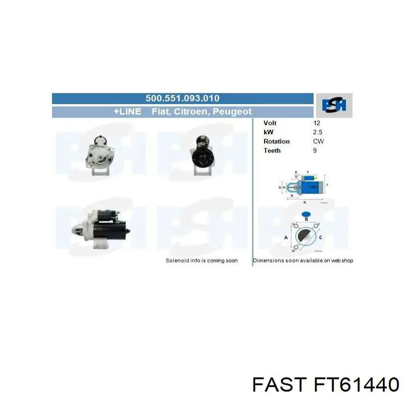 FT61440 Fast шланг/патрубок радіатора охолодження, верхній
