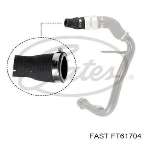 Шланг/патрубок интеркуллера Fast FT61704 ціна, від 8.64 USD