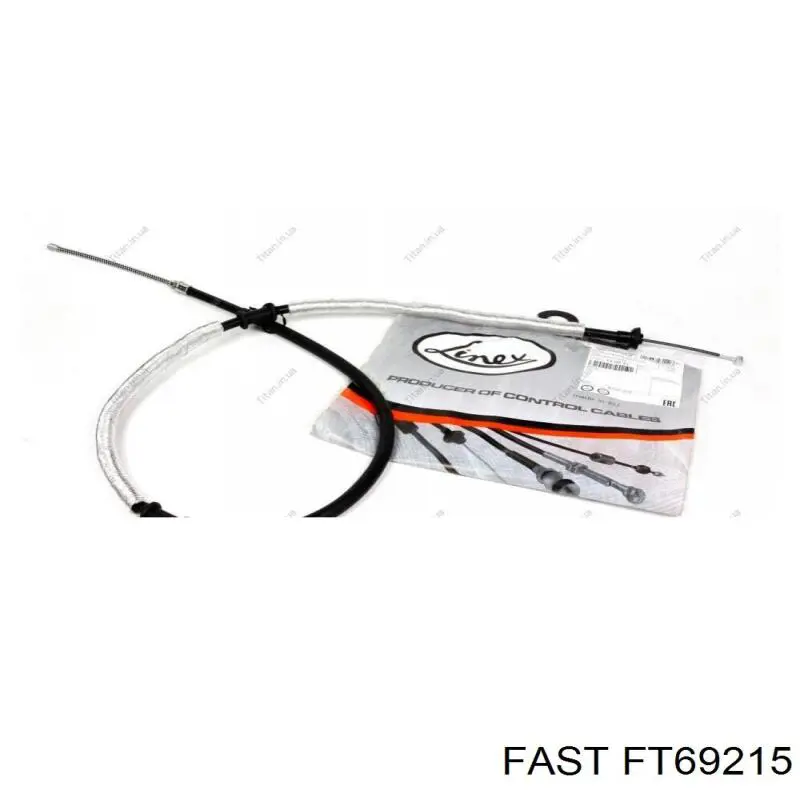 Трос стоянкового гальма задній лівий Fast FT69215 ціна, від 12.95 USD