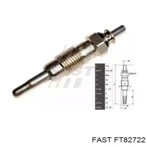 Свічка накалу FT82722 Fast