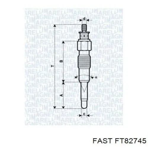 Купити FT82745 Fast Свічка накалу