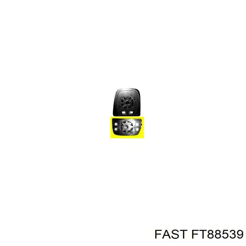 Дзеркальний елемент дзеркала заднього виду, правого FT88539 Fast