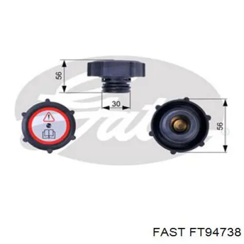 Кришка/пробка розширювального бачка FT94738 Fast