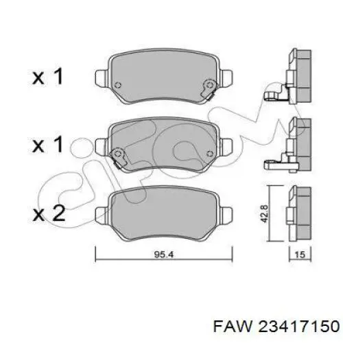 Задні гальмівні колодки FAW 23417150 ціна, від 12.68 USD