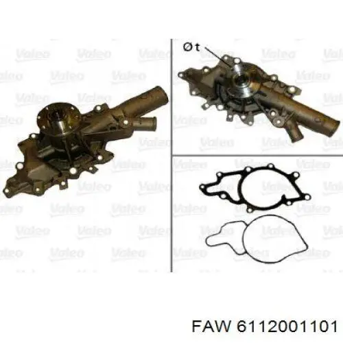 Помпа охолодження Mercedes A611200110180 ціна, від 52.95 USD