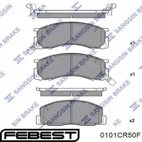 Гальмівні колодки Febest 0101CR50F ціна, від 24.57 USD