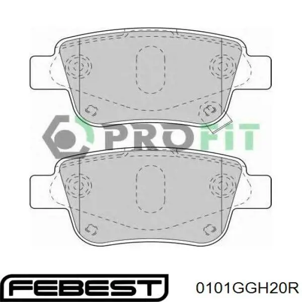 Задні дискові колодки Febest 0101GGH20R