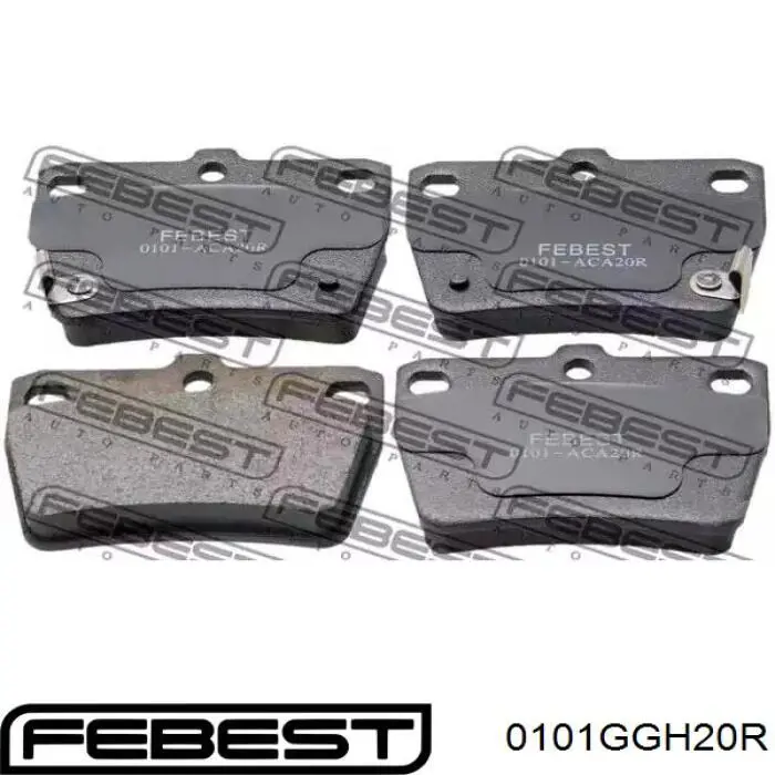 Задні гальмівні колодки 0101GGH20R Febest