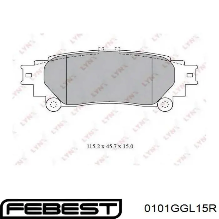 Задні дискові колодки Febest 0101GGL15R