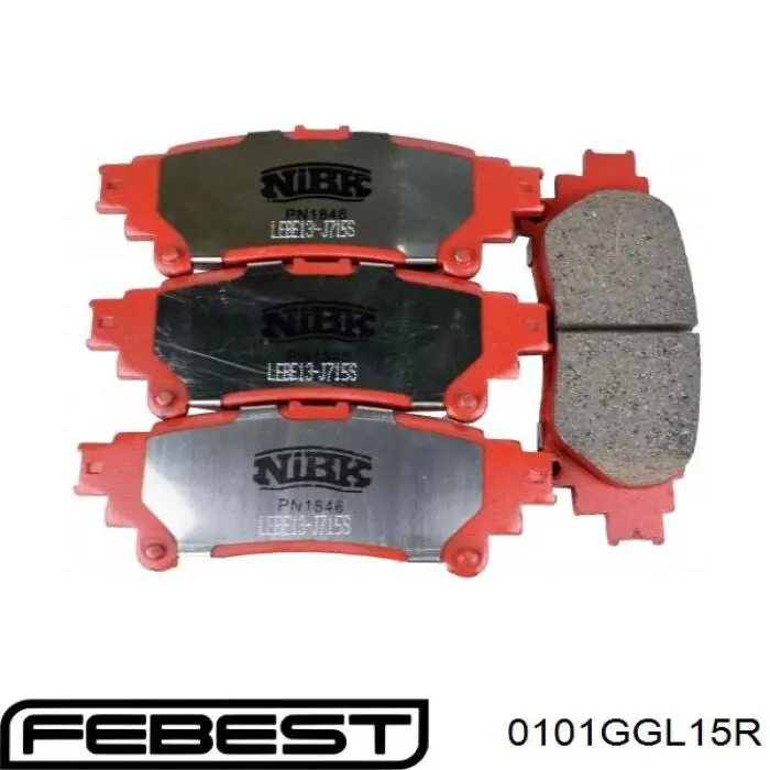 0101GGL15R Febest Колодки гальмівні задні, дискові