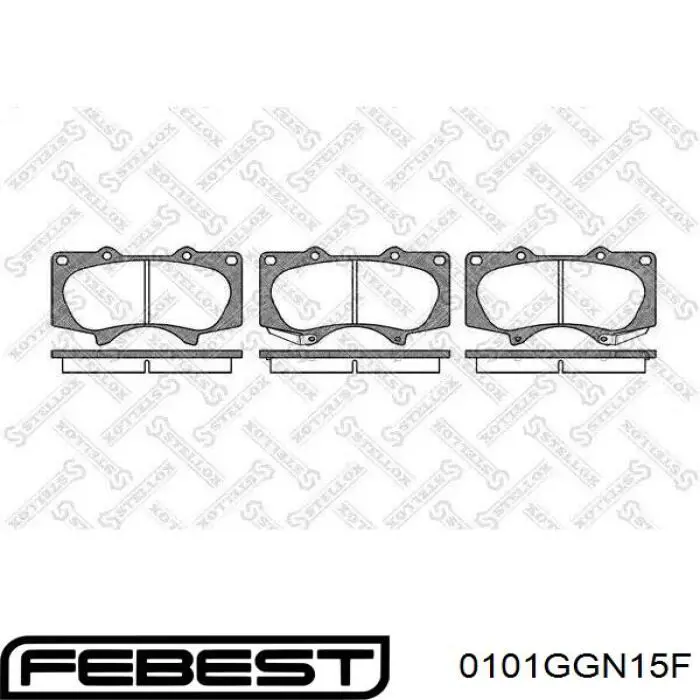 Купити 0101GGN15F Febest Колодки гальмівні передні, дискові