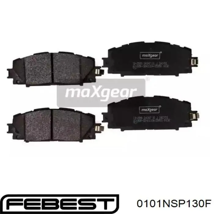 0101NSP130F Febest Передні гальмівні колодки