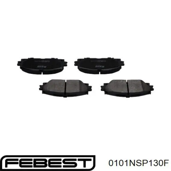 Гальмівні колодки Febest 0101NSP130F ціна, від 25.47 USD