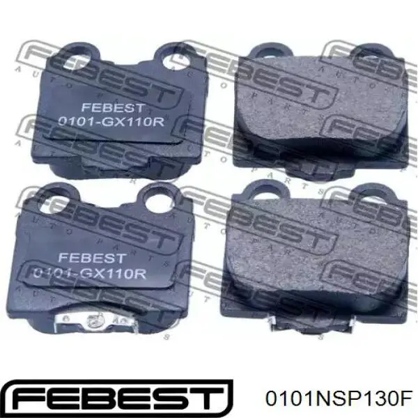 Передні тормозні колодки 0101NSP130F Febest