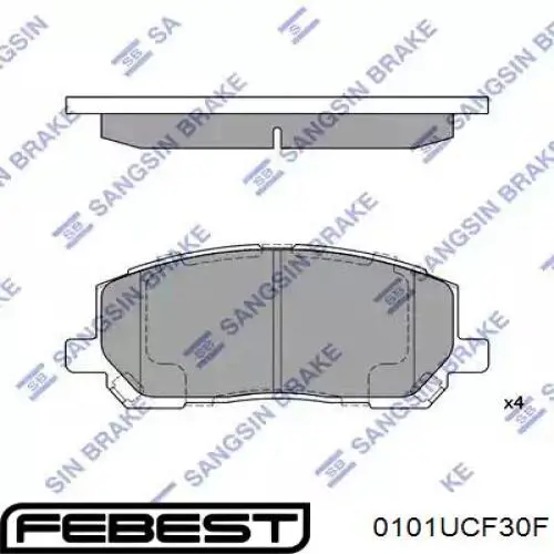 Купити 0101UCF30F Febest Колодки гальмівні передні, дискові