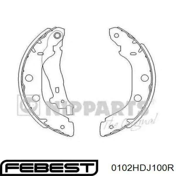 Купити 0102HDJ100R Febest Колодки гальмові задні, барабанні