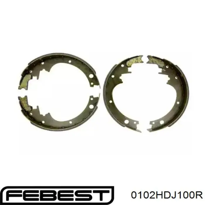 Колодки гальмові задні, барабанні 0102HDJ100R Febest