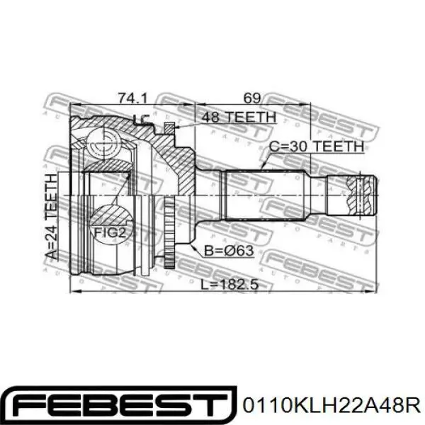 ШРКШ зовнішній задній Kavo Parts CV9056 ціна, від 46.73 USD