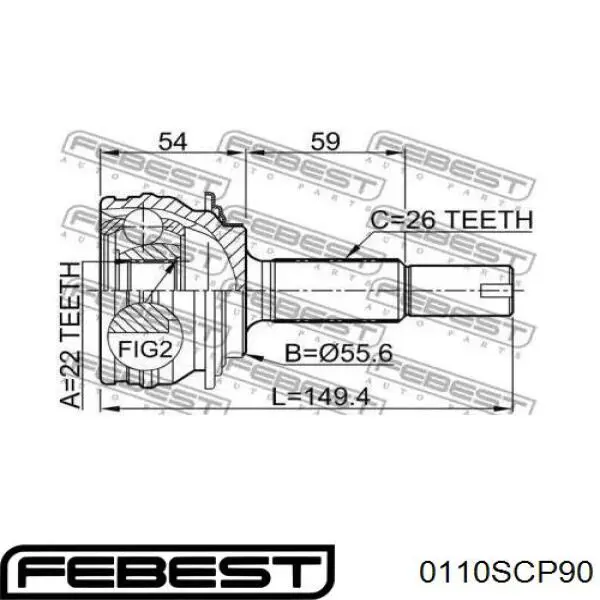  0110SCP90 Febest