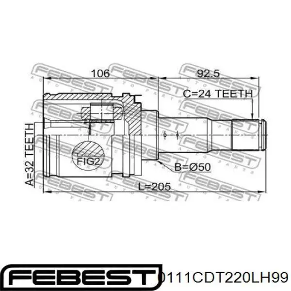 Купити 4304005040 Toyota Граната внутрішня, передня, ліва