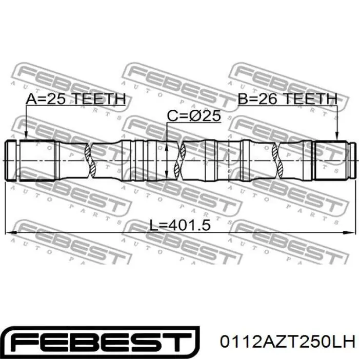 Привід передній лівий Toyota 4347009N90 ціна, від 76.15 USD