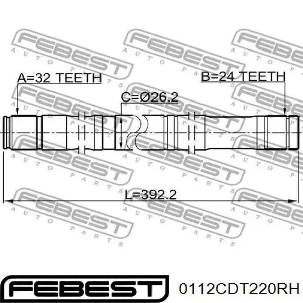 Купити 4341005280 Toyota Піввісь права