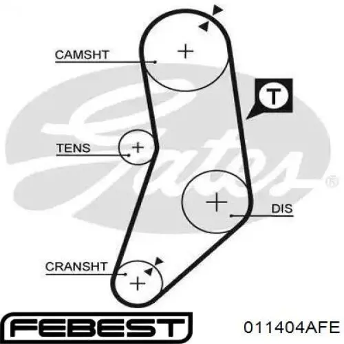 Ремінь ГРМ 011404AFE Febest