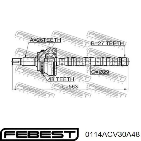 ШРУС зовнішній передній, правий Matomi CV16005 ціна, від 118.19 USD