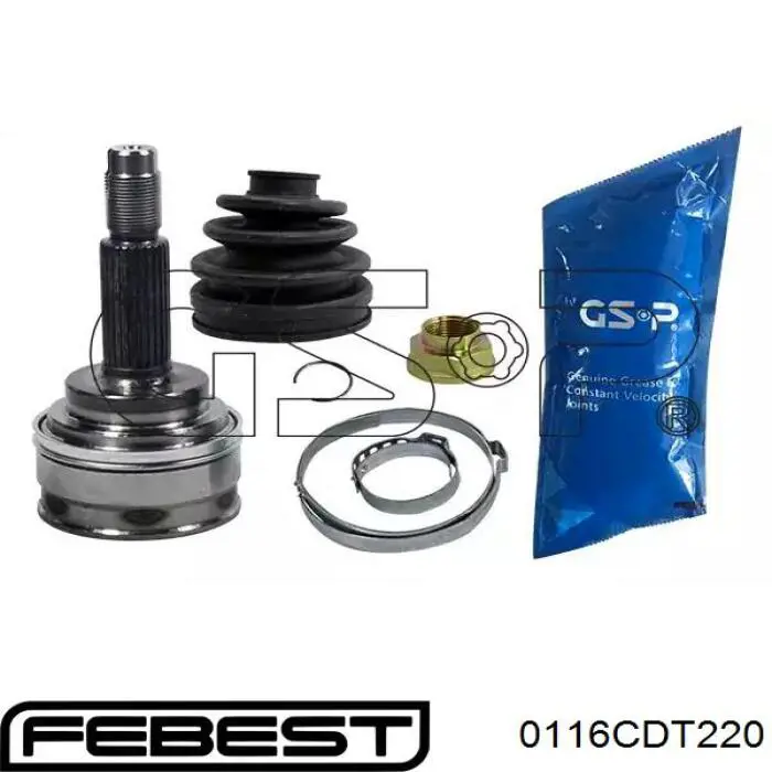 Купити 0116CDT220 Febest ШРУС внутрішній, тришиб/трипод/тріпоід