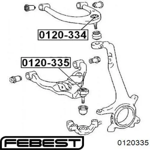 Купити 0120335 Febest Кульова опора, нижня
