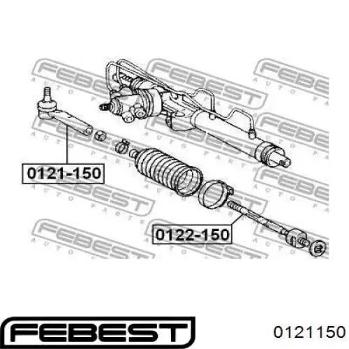Наконечник рульовий Febest 0121150 ціна, від 12.62 USD