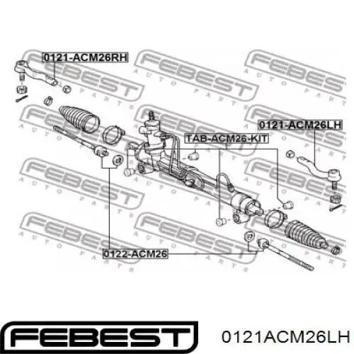 Наконечник рульовий Febest 0121ACM26LH ціна, від 7.10 USD