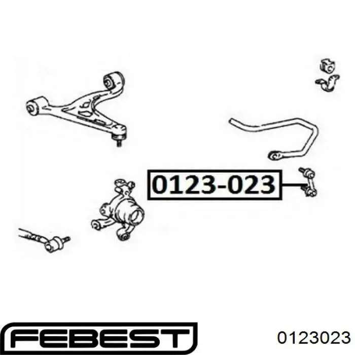 Купити 0123023 Febest Солдатик стабілізатора, заднього