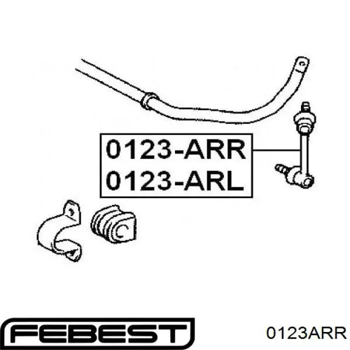 Стійка стабілізатора заднього, права 0123ARR Febest