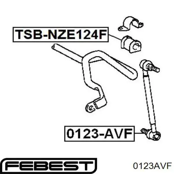 Стійка стабілізатора переднього 0123AVF Febest